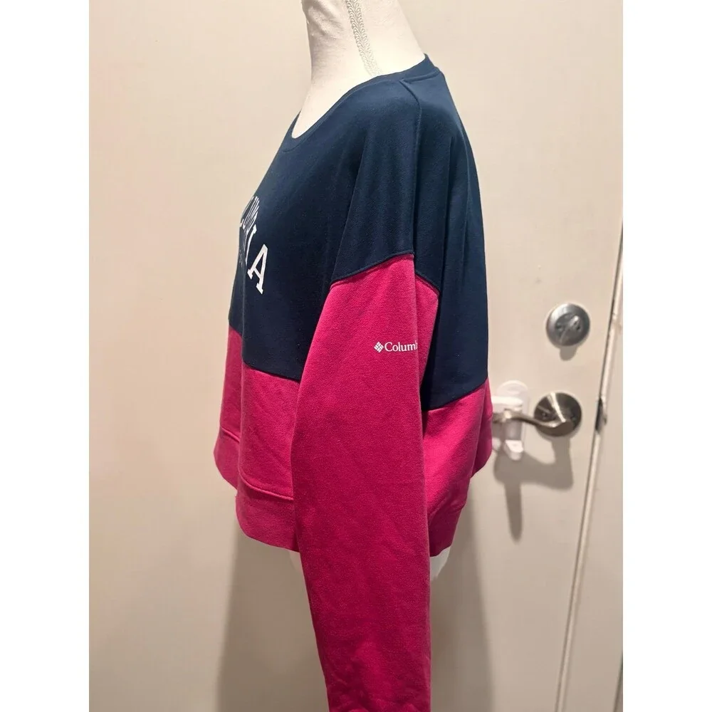 Columbia Cropped Color Block Sweatshirt XL‎ EUC
